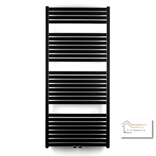 Rad.oceľ.rebrík. rovný farba čierna THERMAL TREND KD 600/1320, RAL9005